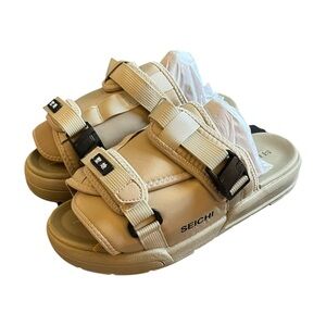 Seichi Yoroi V2 Stone Tan Slip on Sandals Mens Size 9 New in Box